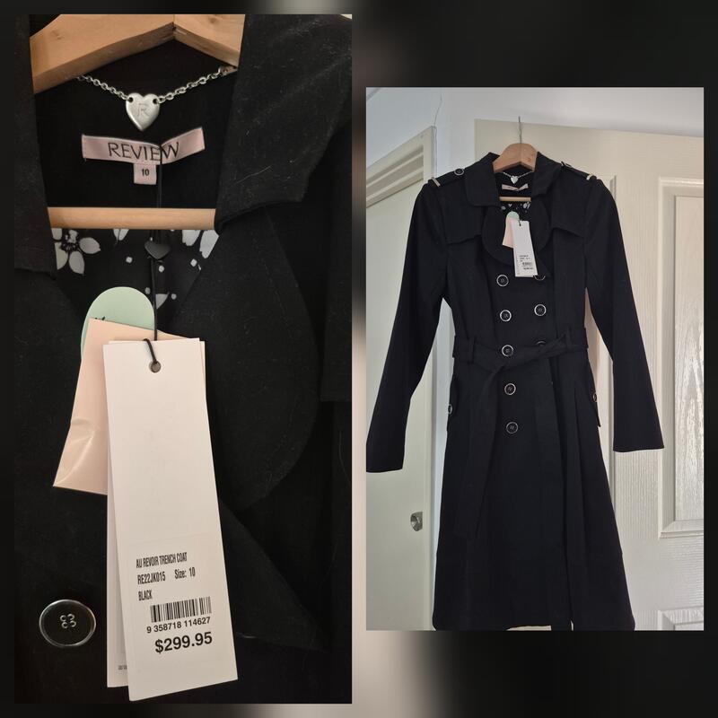 Black Size 10 Review Coat